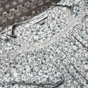 Country Store Nightgown Size Medium Knit Floral Midi Cottagecore Tradwife